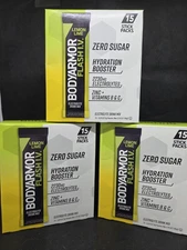 Lot Of 3 BodyArmor Lemon Lime FLASH IV Hydration Packs 45 Total