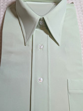 VTG Van Heusen Vanknit Long Sleeve Shirt Mens 16 1/2 -35 Polyester - Green NWT