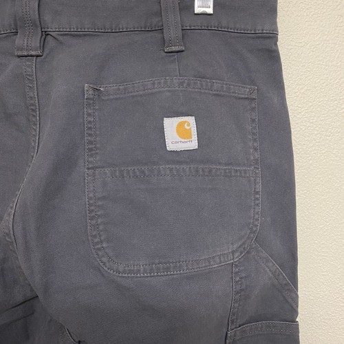 CARHARTT Rugged Flex Loose Fit Canvas Work Pants Women's Size 10R Coal - Picture 9 of 10