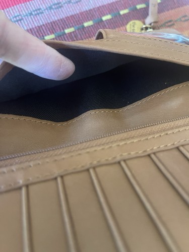 The Sak Tan Leather Bifold Wallet Decorative Stitches Accent - Picture 15 of 16