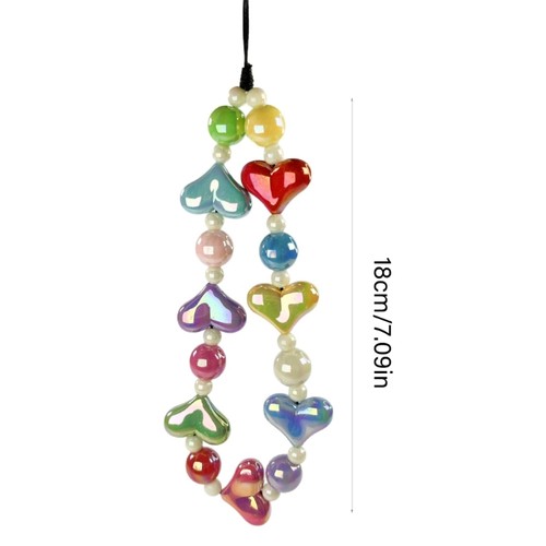Handmade Beaded Chain Mobile Phone Jewelry Pendant Drop-resistant Strap Antilost - Photo 8 sur 8