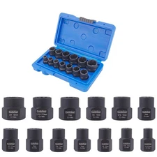 13-Piece Bolt & Nut Remover Set, Nut Extractor Socket, Bolt Remover Tool Set