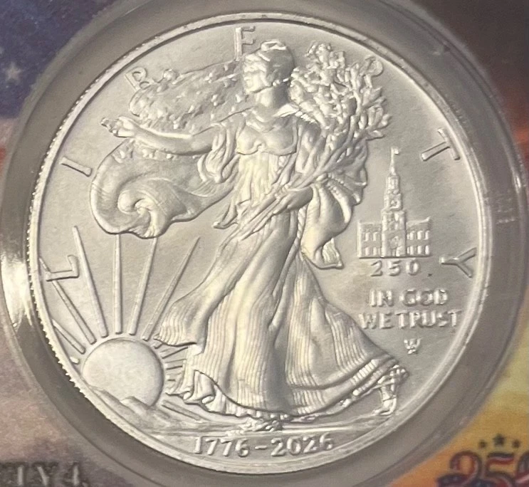 1776-2026-D Silver Eagle Overstrike INDEPENDENCE PRIVY ANACS MS 70 FS 🇺🇸 - product detail image 2