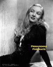 VERONICA LAKE 8X10 Lab Photo B&W SEXY Black Gown PEEKABOO Blonde Beauty Actress