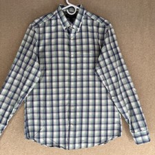 Banana Republic Men Size M Check Soft Wash Slim Fit Long Sleeve Casual Shirt