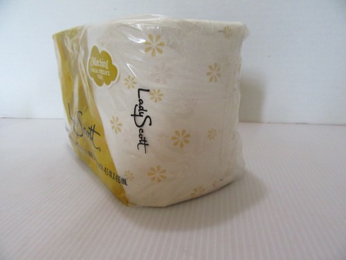 Vintage NOS Lady Scott 2 Pack 2 Ply Matching Bathroom Tissue-Gold Daisy Design - Picture 6 of 7