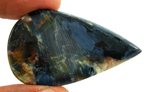 62.45 Ct Natural Blue Pietersite Loose Gemstone Cabochon Wire Wrap Stone - 62237 - Picture 2 of 5
