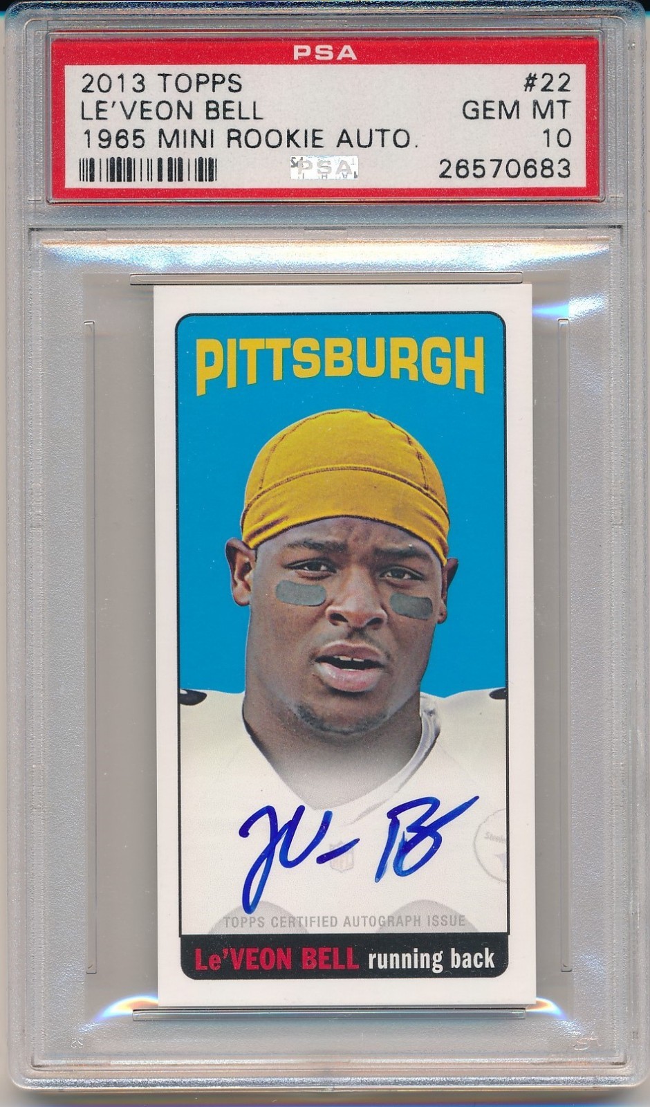 Le'Veon Bell Topps 1965 Mini Rookie Autographs #22 Base