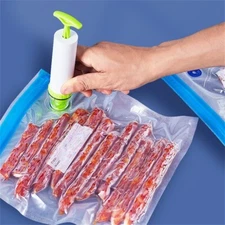 Efficient For Food Preservation System 10Pcs Vacuum Sealer Bags and Manual Pump
