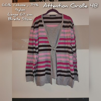 Attention:Streifen Pulli im Lagenlook,Gr. 48