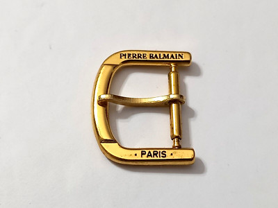 NOS 14MM PIERRE BALMAIN PARIS YELLOW GOLD PLATED WATCH BUCKLE