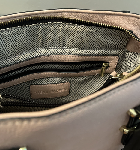 Steve Madden Purse Crossbody Bag Handles Pink Super Clean - Picture 9 of 15