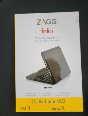 ZAGG Folio Case, Hinged with Bluetooth Keyboard for iPad mini  2/3 IM2ZFN-BB0-R3