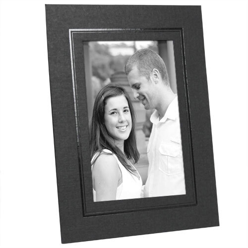Cardboard Picture Frames 8x10 Black w/Black Foil Border (25 Pack) - Picture 1 of 3