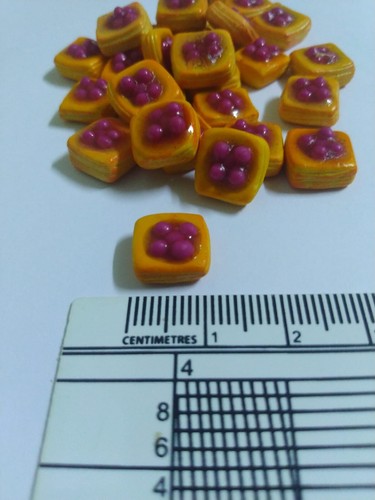 25 Lot blueberry Puffs Pie Dollhouse Miniatures Food Hand madeBakery Supply. - Picture 4 of 8