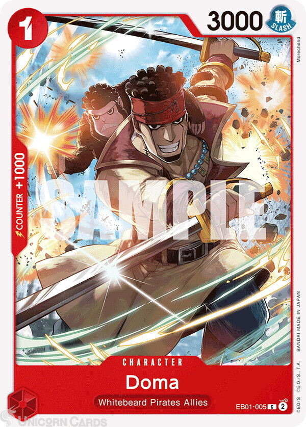 EB01-005 Doma : Common One Piece English TCG Card : EB01: Extra Booster - Memori