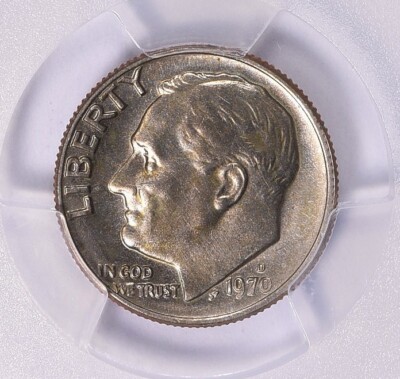 1970 D Roosevelt Dime PCGS MS64 FS-901 Reverse Of 1968 Mint Error