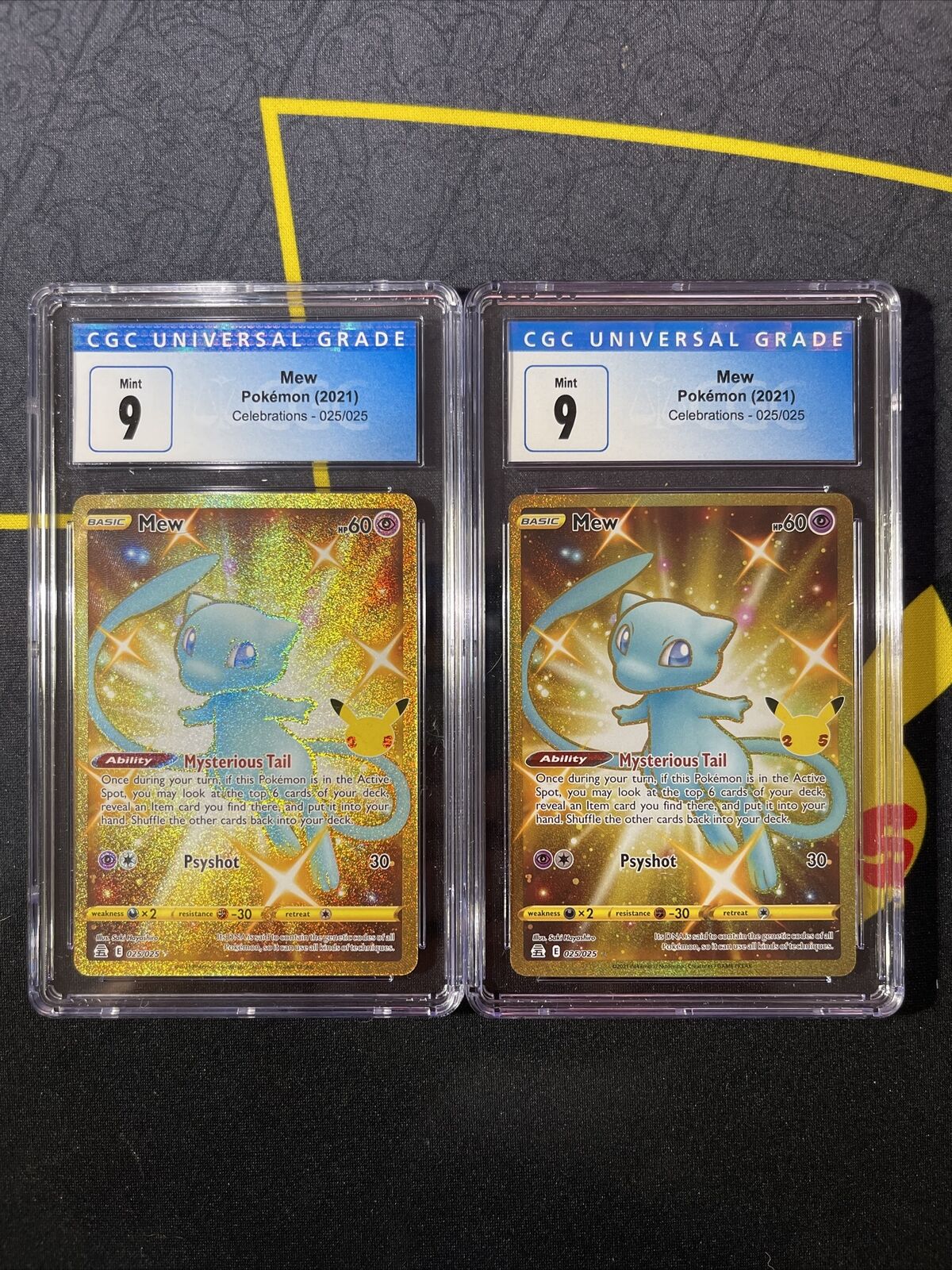 Pokemon Celebrations Gold Shiny Mew Card - 025/025 Pack Fresh 25th  Anniversary