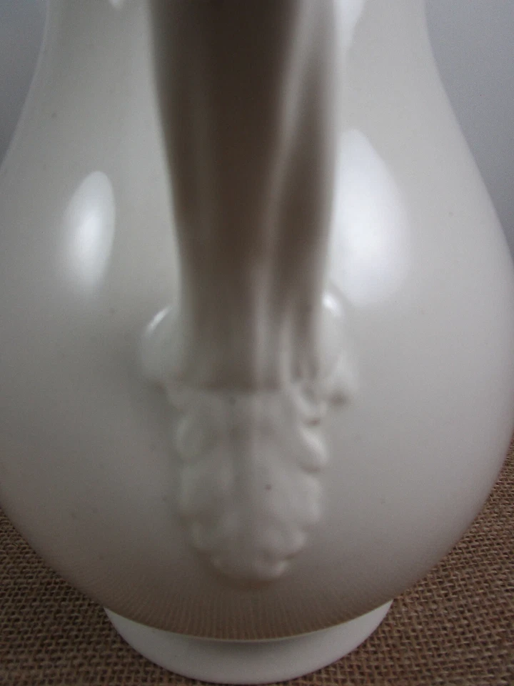 Jarra grande de cerámica Pottery Barn blanca moteada vintage Foto 4 de 4