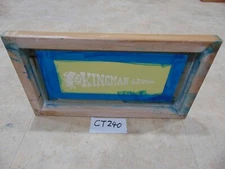 Vintage Wood Frame Screen Printing Screen, 18.25” x 10.25” KINGMAN ARIZONA 
