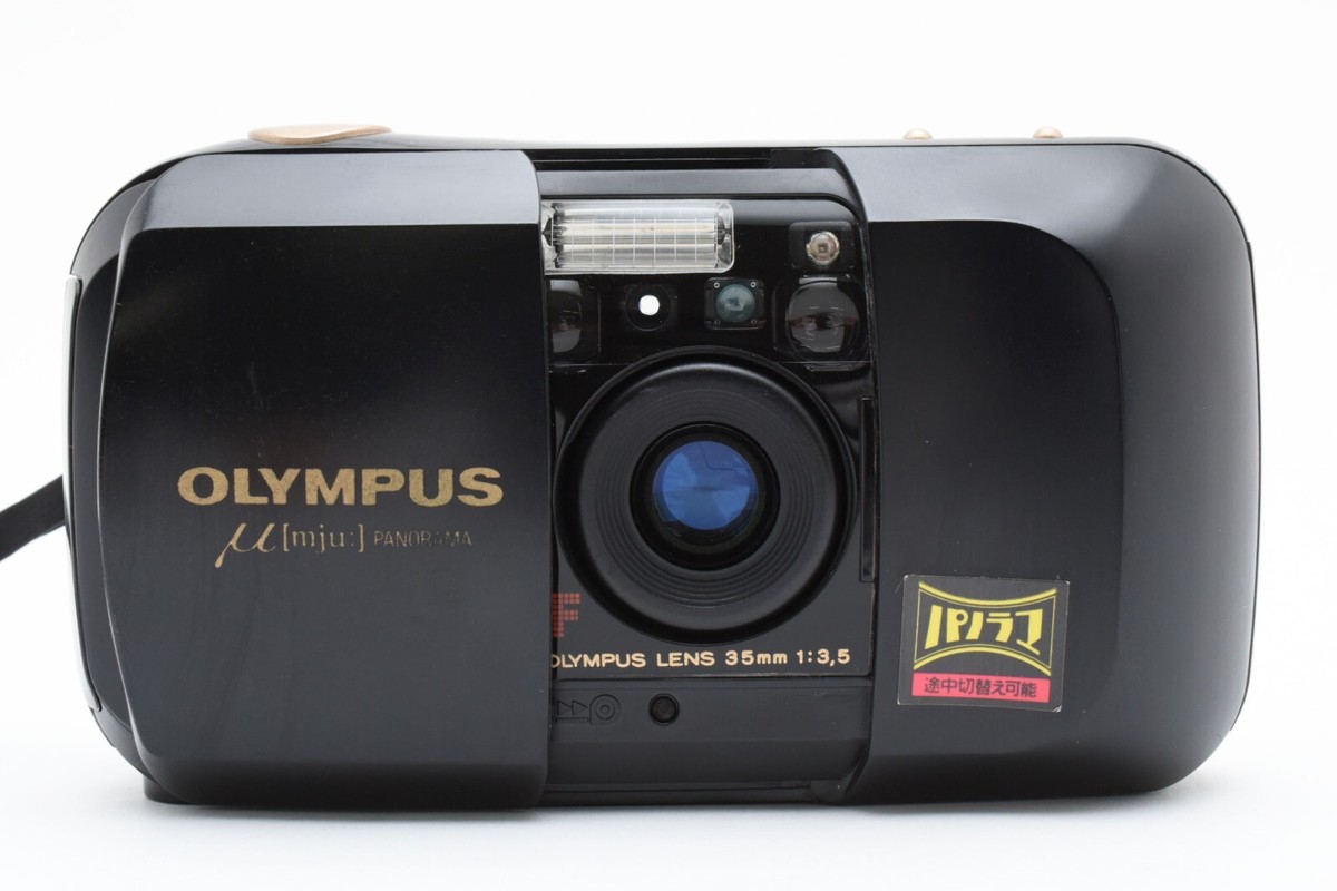 [#548] Olympus μ [mju:] PANORAMA Near Mint++ w/Box] Olympus μ mju Panorama Black Point