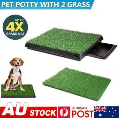 Indoor Dog Pet Potty Portable Training Grass Toilet Pad Tray Artificial Grass AU - Picture 1 of 21