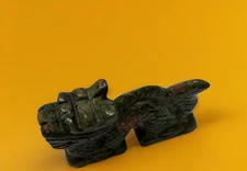 Unakite Feng Shui Stone Carved Animal Natural Rock Mineral Carving Green Pink