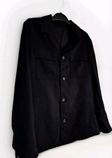 MASSIMO DUTTI MENS 100% WOOL OVERSHIRT JACKET...