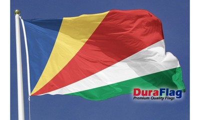 Seychellen Dura Flagge 5 x 3 Fuß - strapazierfähig robust mit Clips und Haken