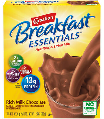 Carnation Breakfast Essentials, Rich Milk Chocolate, 12.6 OZ- Pack of 3