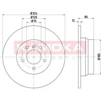 Kamoka 2X Bremsscheibe Hinten Ø324 Mm Voll FüR BMW X5 E53 3.0D 3.0I