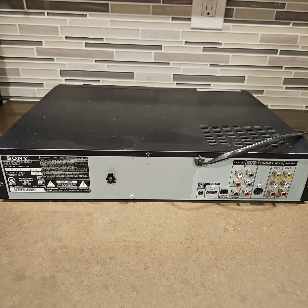 Sony RDRVX525 DVD VCR VHS Combo Player Recorder Dub Transfer HDMI