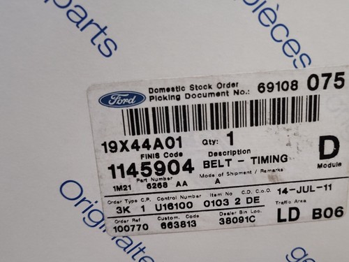 Genuine FORD Galaxy Mk1 MPV 1995-2006 Timing Belt 1145904 1M216268AA - 第 6/13 張圖片