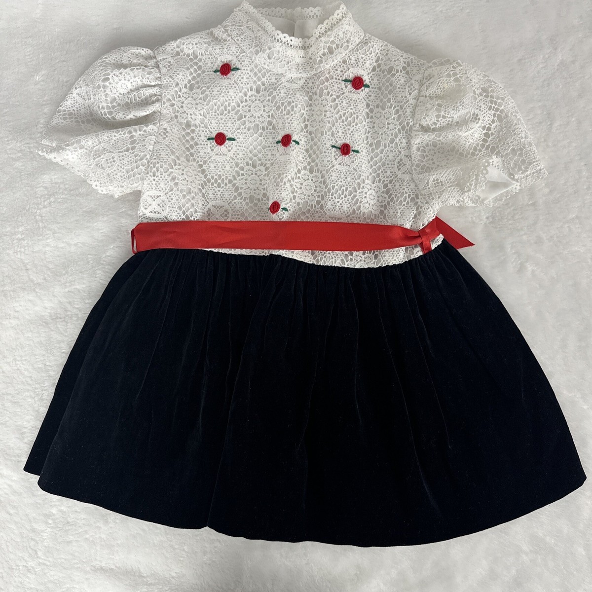 Vintage Nanas Pet Designer JCPenney Dress Baby Girl Size Rose