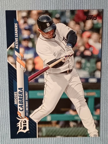 2020 Topps Update Active Leaders Walmart Royal Blue Miguel Cabrera #U-193 - Picture 2 of 4