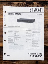 Sony ST-JX741 Tuner Service Manual Original 