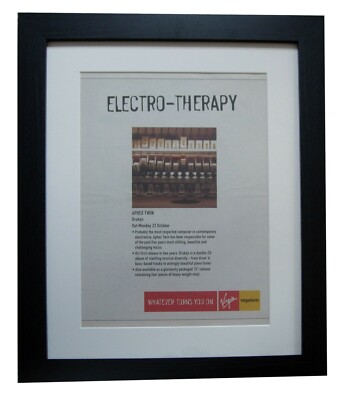 APHEX TWIN+Drukqs+POSTER+AD+RARE ORIGINAL 2001+QUALITY FRAMED+EXPRESS WORLD SHIP