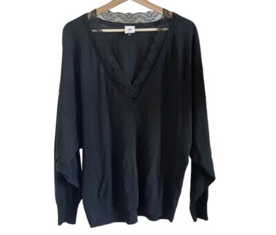 CAbi Style# 5632 Union Black Lightweight Sweater Women's Size