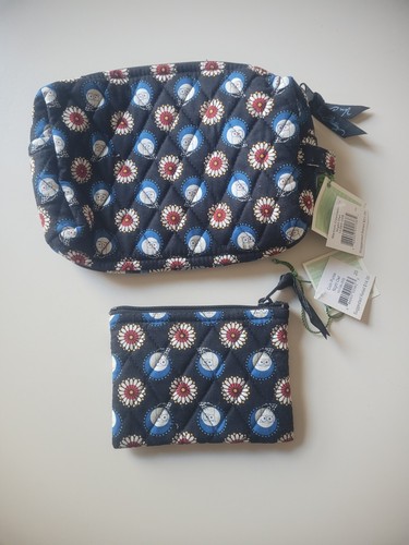 Neu Vera Bradley Meduim Kosmetiktasche + Geldbörse Nachteule Muster nicht mehr produziert lesen - Bild 2 von 8