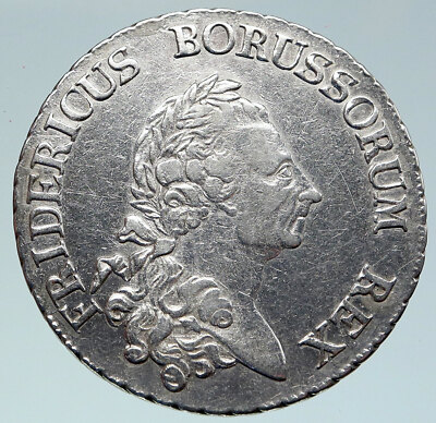 1785 A German States PRUSSIA King Friedrich II Silver Reichsthaler
