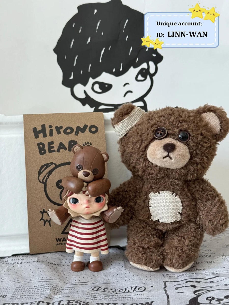 POP MART Rare Hirono Bear Plush Doll Figure Hot Toys Artist