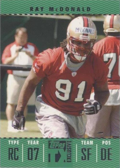 Ray Macdonald Ridge 2007 Topps TX Exclusive - Ray McDonald #121 /1049 (RC) for sale online ...