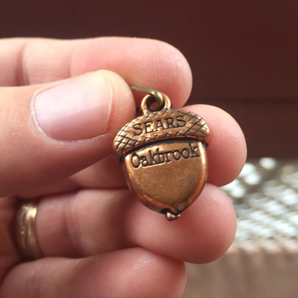 Vintage Sears Oakbrook Copper Metal Replacement Zipper Follower Charm - Image 3 of 4