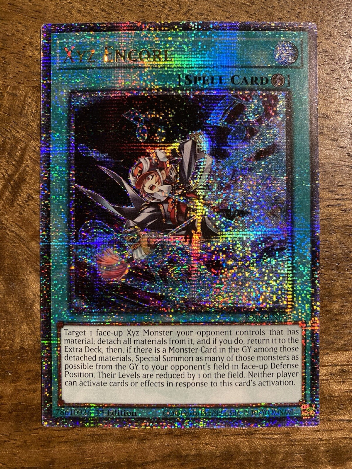 YuGiOh! Xyz Encore RA02-EN059 - 1st Ed - Quarter Century Secret Rare -Near Mint!