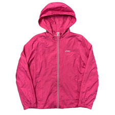 Asics Pink Jacket Regular Hooded Womens Medium