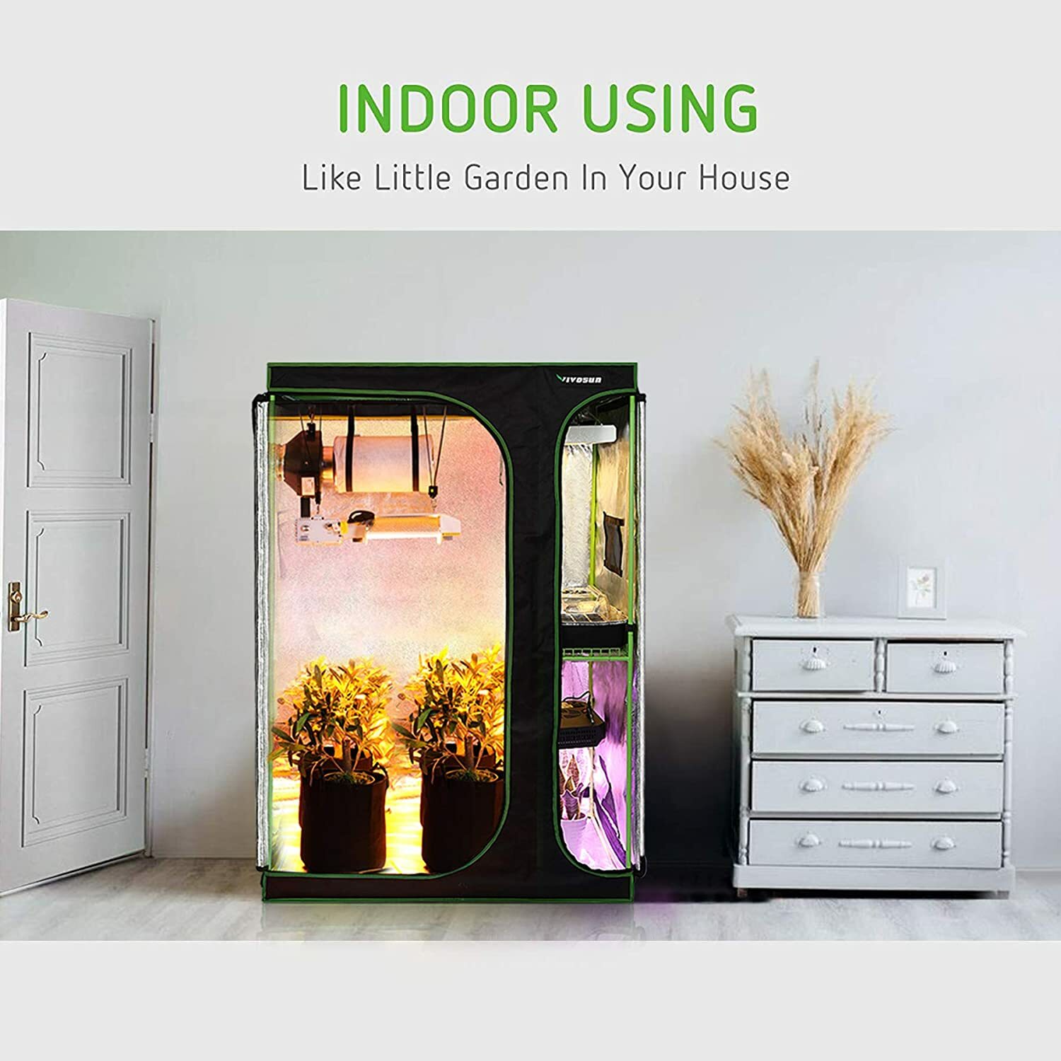 Gardening Hydro Plus Indoor Grow Kit 48x36x72 Grow Tent Kit 2 In 1 Indoor Plants Growing Dark Room Non Toxic Hut 48x36x72 Tent Patio Lawn Garden Behnashr Com