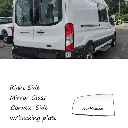 Right Lower Convex Side Mirror Glass Fit For Ford Transit 2015-2022