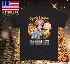 HOT NEW Cyndi Lauper Farewell Tour 1977-2024 T-Shirt black