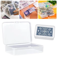 1-50 Pack Clear Plastic Trading Card Storage Box Holder Playing Game Cards Case
