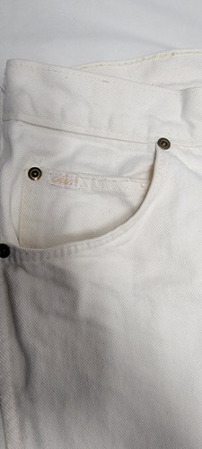 Vintage Chic Womens Mom Jeans Size 24W High Rise Off White Cream Denim Pants - Picture 7 of 12